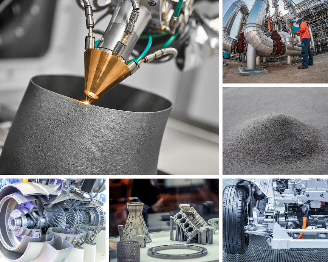 A collage of images representing various industry sectors.